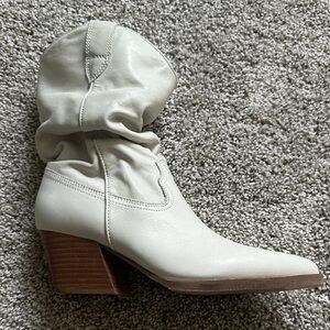 Steve Madden Cream Heeled Boots
